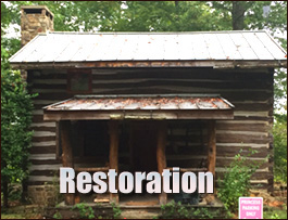 Historic Log Cabin Restoration  Durham, North Carolina